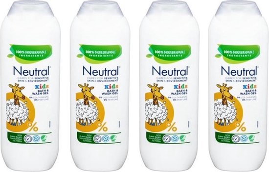 Neutral Kids - Bad & Wasgel - 4 x 250 ml van Neutral