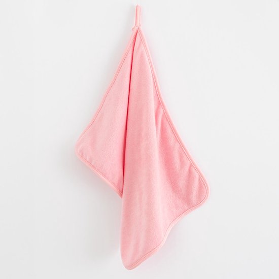 NEW BABY - Badcape - Badhanddoek 40x30 cm roze 100% katoen - Handdoek - Badstof - Hypoallergeen - Verzorging - Crèche