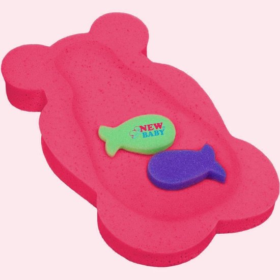 New Baby - Badzitje - Schuimrubberen badmat rood one size - badmat - badkussen - badaccessoires - babyproducten - badveiligheid van Merkloos