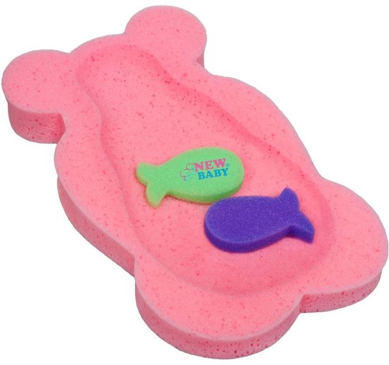 New Baby - Badzitje - Schuimrubberen badmat roze one size foam - Badkussen - Badmat - Babyaccessoire - Badproducten - Badveiligheid van Merkloos