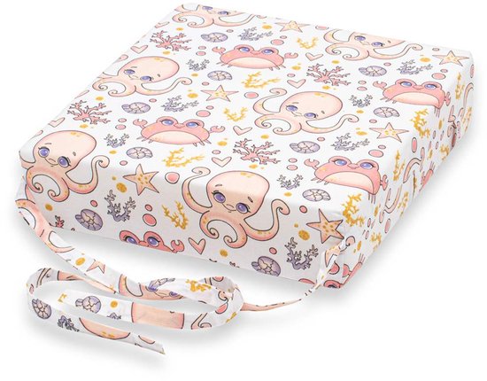 New Baby BASIC stoelkussen kinderen Octopussen roze - Stoelverhoger