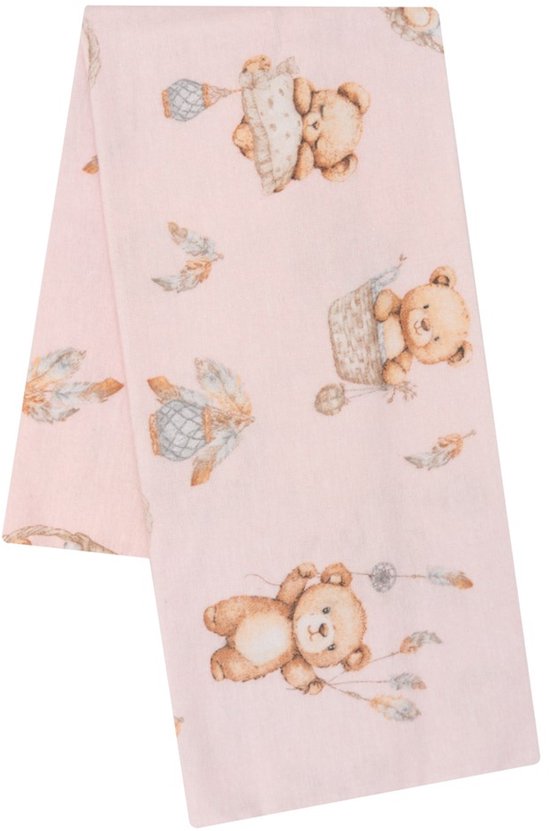New Baby flanel babyluier teddybeer print 70x80 cm - Hydrofiel