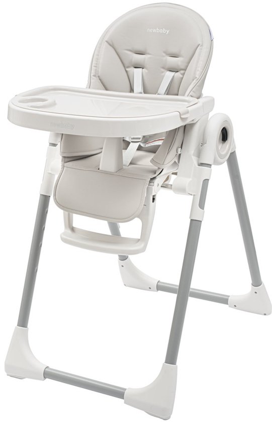 New Baby - Kinderstoel - Warm grijs - Gewatteerde zitting - Afneembaar dienblad - Kindermobilier - Kindermeubilair - Stoel voor kinderen - Eetstoel - Kinderstoel met dienblad van New Baby