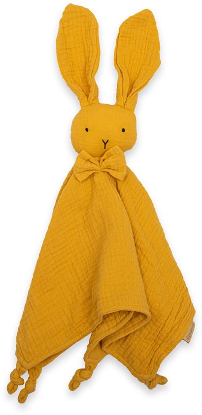 New Baby - Knuffeldoek - Konijn - Muslin - Geel - Cuddly Toy - Baby speelgoed - Knuffel - Babyaccessoires - Pluche van New Baby