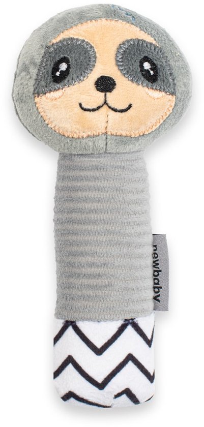 New Baby - Knuffeldoek - Pluche rammelaar multicolor met pieper - Speelgoed - Knuffel - Rammelaar - Sensory - Ontwikkeling van Merkloos