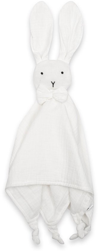 New Baby - Knuffeldoekje - Witte Konijn - Zacht Materialen - Troostend Speelgoed - Knuffel - Muslin - Baby Accessoires - Cuddly Toy - Kinderspeelgoed - Baby Gifts van New Baby