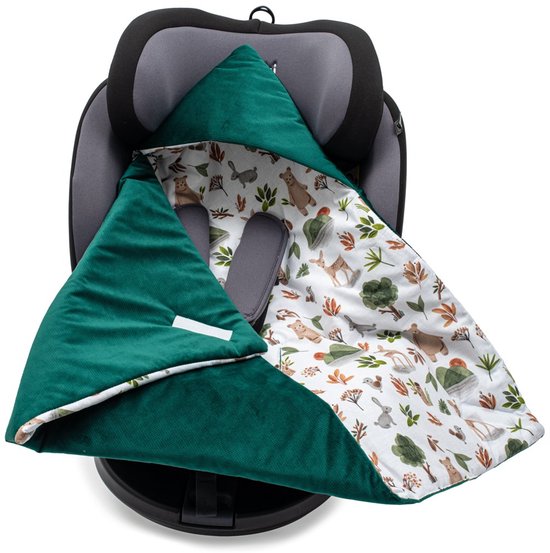 New Baby voetenzak autostoel 80x80 cm groen - Inbakerdeken
