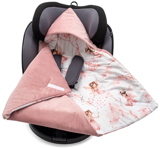 New Baby voetenzak autostoel 80x80 cm roze - Inbakerdeken