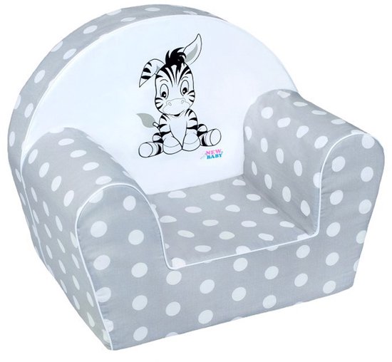 New Baby Zebra babyzitzak grijs 42x53 cm - Kinderzitzak van New Baby