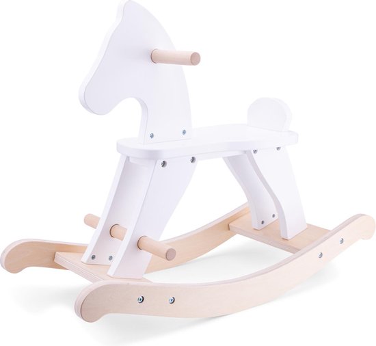New Classic Toys Houten Hobbelpaard - Wit van New Classic Toys