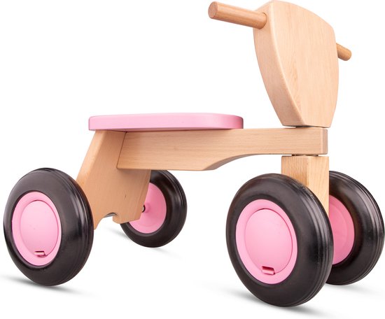 New Classic Toys Houten Loopfiets - Road Star - Roze van New Classic Toys