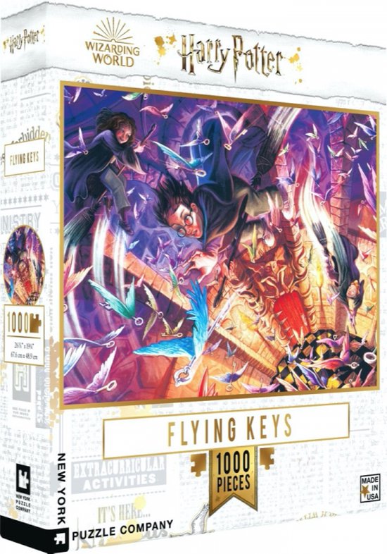 New York Puzzle Company Harry Potter 1000 Stukjes Puzzel - Vliegende Sleutels van Merkloos