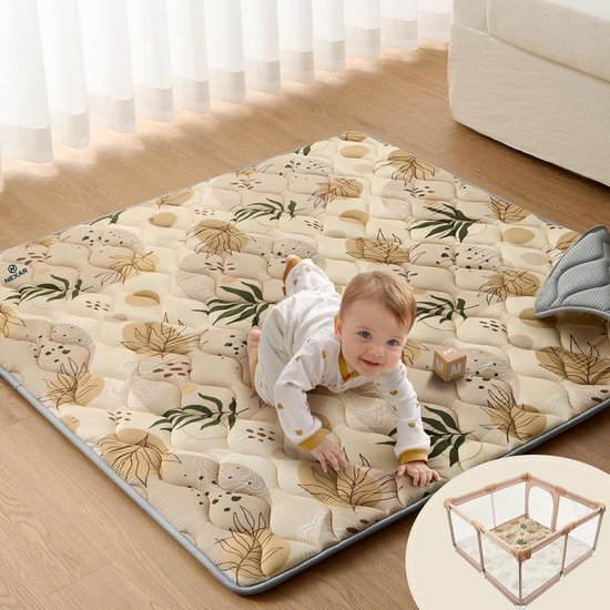 Nexar Speelmat Baby – 127×127 cm – Extra Dikke Foam Speelmat & Speelkleed – Antislip, Waterdicht & Wasbaar – Baby Speelkleed voor Peuters van Merkloos