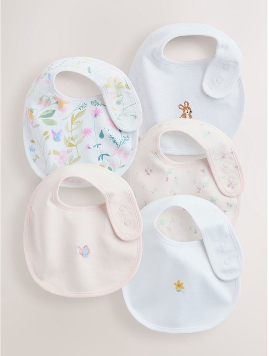 Next Verpakking met 5 babyslabbetjes van Merkloos