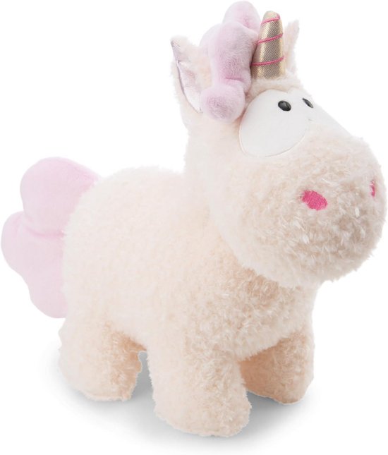 NICI 61907 Unicorn Creamy Pink 22 cm White Soft Plush Animal Cute Cuddly Toy for Cuddling and Playing, Great Gift Idea for Children and Adults