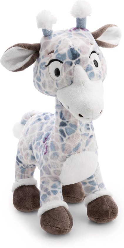 NICI 62419 Winny Winterfur Cuddly Giraffe 27 cm Standing Blue Soft Plush Animal Cute Stuffed Toy for Cuddling and Playing, Great Gift Idea for Children and Adults