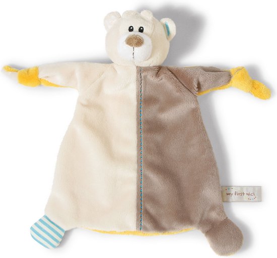 Nici Knuffeldoekje Beer Baby 25 X 25 Cm Polyester Wit/bruin van Nic