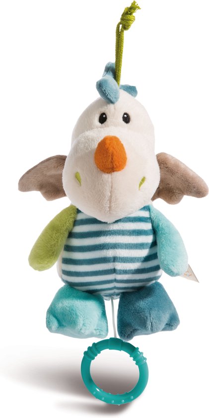 Nici Muziekdoos Draakje Junior 22 Cm Polyester Blauw van Nic