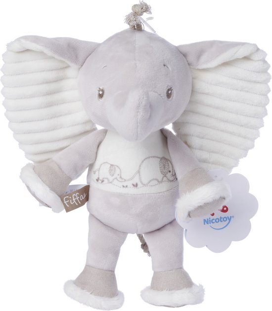 Nicotoy - Fiffan Elephant - Olifant - Knuffel - 25cm van Nic