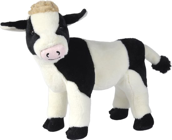 Nicotoy - Koe - Knuffel - Pluche - 28cm van Merkloos