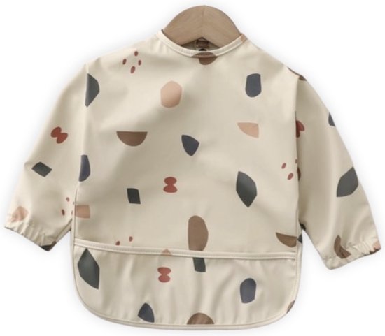 Nieuwe collectie: Kinderschort met lange mouwen - Waterproof slab - Schilderen - Eten - Knutselen - 6 maanden tot 4 jaar - Abstract van Dreambee