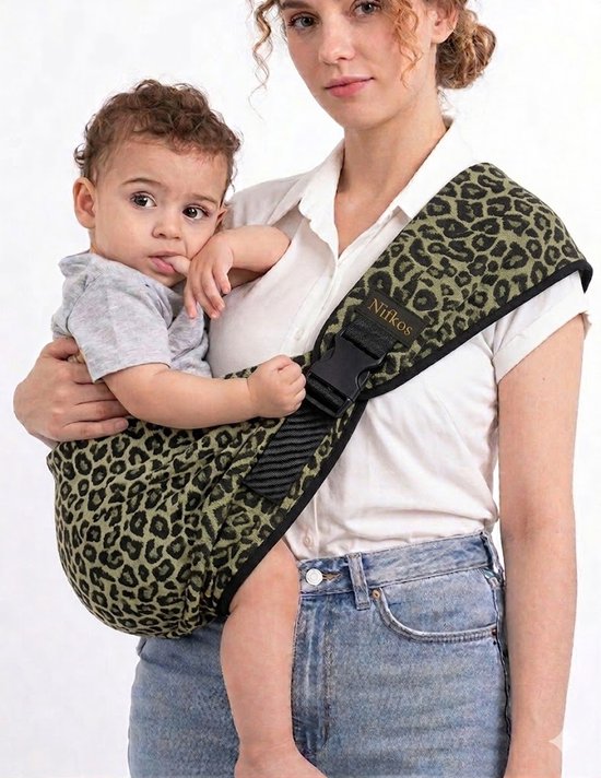 Nifkos - Ergonomische Baby Draagzak leopard - Premium Peuter Carrier - Hoge Kwaliteit