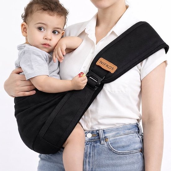 Nifkos - Ergonomische Baby Draagzak zwart - Premium Peuter Carrier - Hoge Kwaliteit van Merkloos