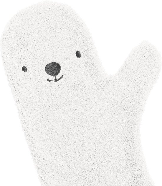 Nifty - Baby Shower Glove, The Original/Douche Washandje/Lange Washand - Washandjes - Baby Washandje - Wit Beer van Nifty