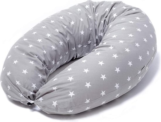 Niimo Voedingskussen grijs sterren 190x20x35 van Merkloos
