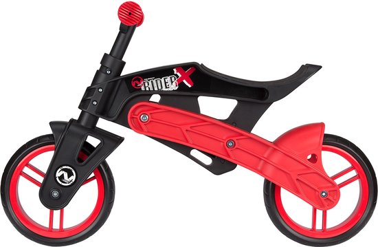 Nijdam Loopfiets Verstelbaar - N Rider - Zwart/Rood van Nijdam