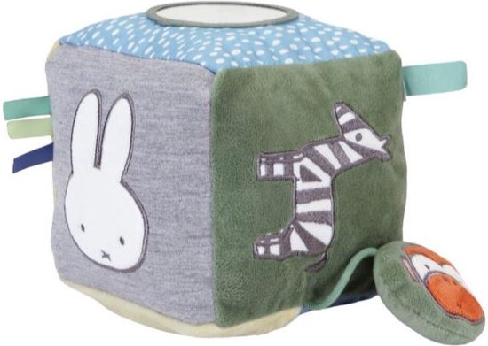 Nijntje | Baby kubus met labels | Spelen en ontdekken | Blauw 13 x 13 cm van Nijntje