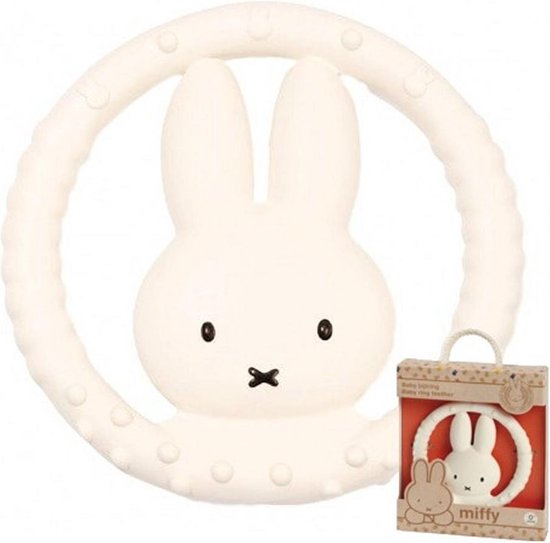 Nijntje bijtring natuurlijk rubber - kraamcadeau baby - Bambolino Toys van Merkloos