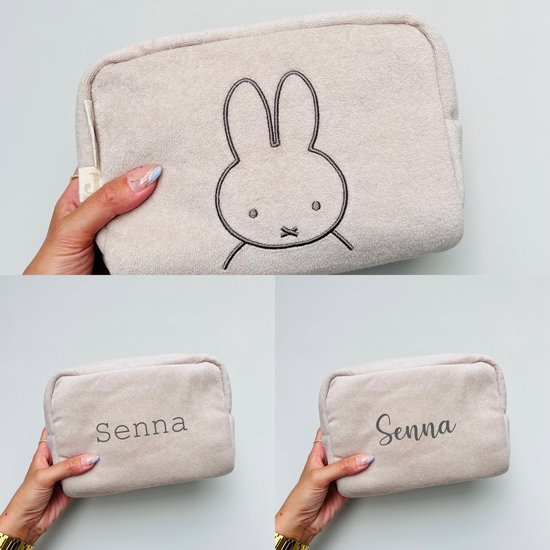 Nijntje etui badstof met naam – Jollein – persoonlijk kraamcadeau - geboorte baby - baby geschenk - Nijntje cadeau van Jollein
