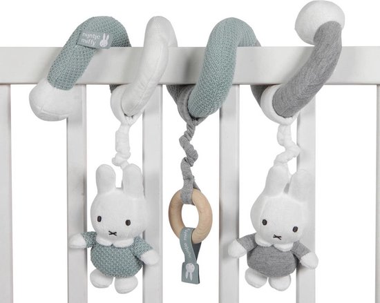 Nijntje Green Knit Boxspiraal - Met houten ring en 2 hangknuffels - Vanaf geboorte van Merkloos