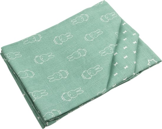 Nijntje Hydrofiel Luiers Smile - Teal - 70x70 cm - 3 Stuks van Nijntje