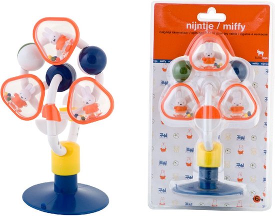 Nijntje Molen Rammelaar - Rammelaars - Sterk Kunststof - Zuignap voor gladde oppevlakken - Vanaf 6 maanden van Nijntje