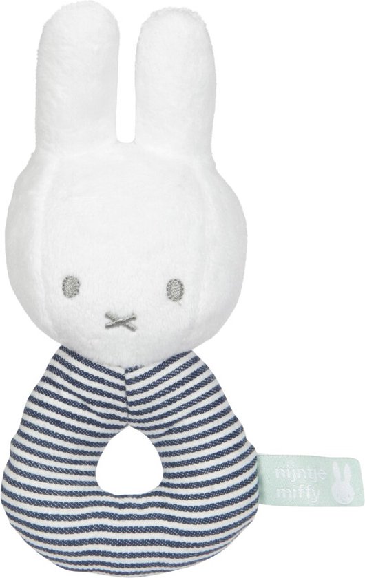 Nijntje Rammelaar Abc-serie Pluche Junior 16 Cm Wit/blauw van Nijntje