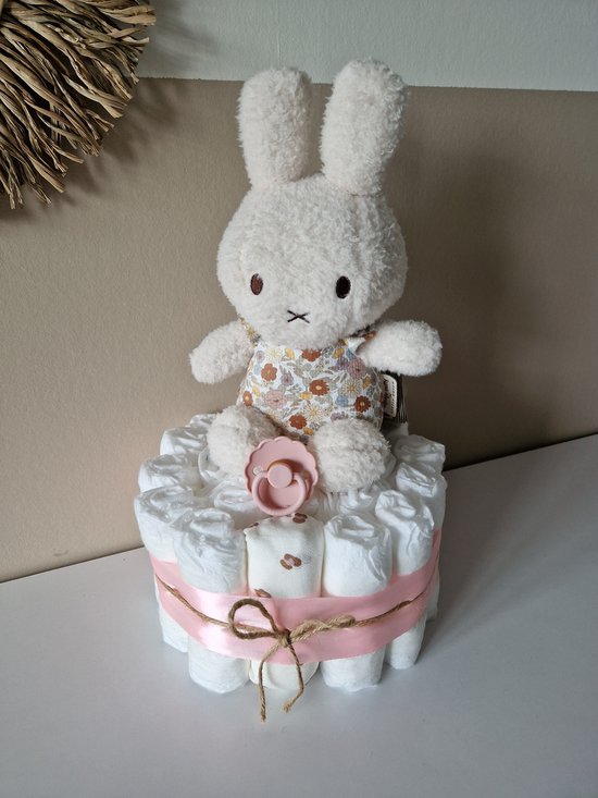 Nijntje x Little Dutch Vintage Little Flower luiertaart small meisje - babyshower - kraamcadeau van Nijntje