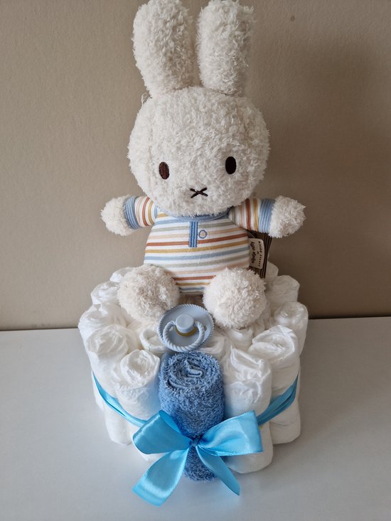 Nijntje x Little Dutch Vintage Sunny Stripes luiertaart small jongen - babyshower - kraamcadeau van Nijntje