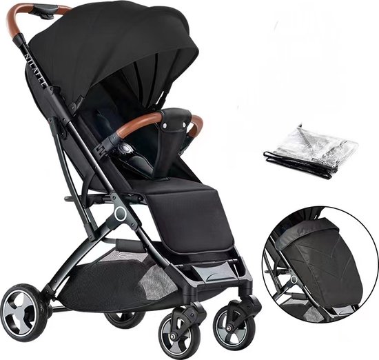 NilaFee™ - Buggy Luxe - Tot 22kg - Plooibuggy - Kinderwagen - Compact - Inklapbaar - Zwart van NilaFee®