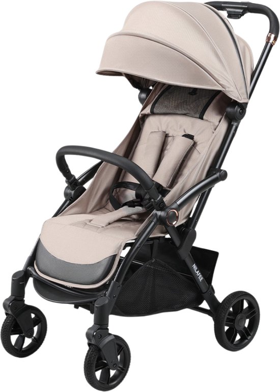 NilaFee® SmartFold - Buggy tot 22 kg - Kinderwagen - Compact - Complete set - Inklapbaar - Plooibuggy - Zand van NilaFee®