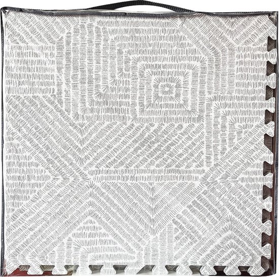 NilaFee™ - Speelkleed - Speelmat - Puzzelmat - Baby - Foam - 120 x 180 cm - Uitbreidbaar - Grijs - Yoga mat - Fitnessmat - Vloerbeschermer van Merkloos