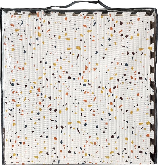 NilaFee™ - Speelkleed - Speelmat - Puzzelmat - Baby - Foam - 120 x 180 cm - Uitbreidbaar - Yoga mat - Fitnessmat - Vloerbeschermer - Orange Terrazzo van Merkloos