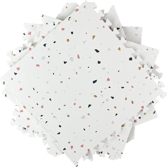 NilaFee™ - Speelmat - Foam - Baby - Speelkleed - Kruipmat - 180 x 120 x 1.5 cm - Puzzelmat - Opbergtas - Classic Wit van Merkloos