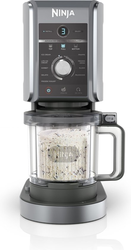Ninja Creami Deluxe - 10-in-1 IJsmachine - Ice Cream Maker voor Roomijs, Milkshake, Slushi, Smoothie Bowl en meer - Foodi - NC501EU van Ninja