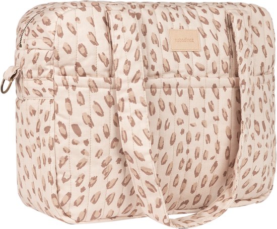 Nobodinoz Hyde Park Waterdichte kinderwagentas/luiertas 38x33x16cm - Leonie Latte van Nobo