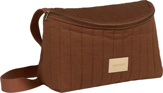 Nobodinoz Hyde Park waterdichte luiertas 32x20x14cm - Brick brown van Nobo