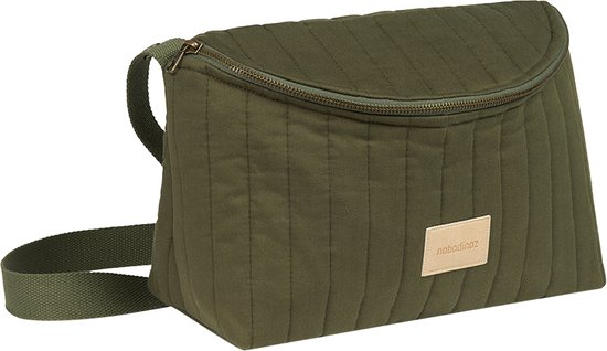 Nobodinoz Hyde Park waterdichte luiertas 32x20x14cm - London green van Nobo