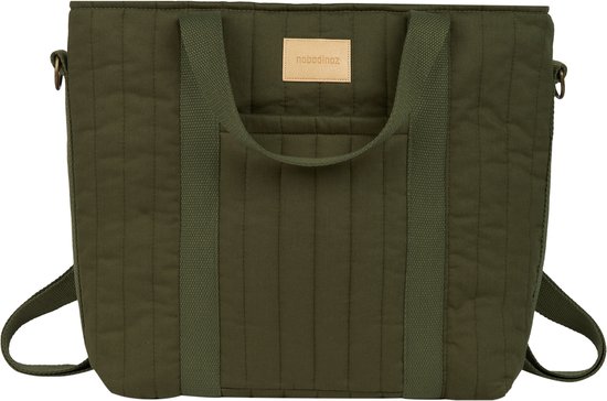 Nobodinoz Hyde Park waterdichte luiertas/rugzak 32x32x14cm - London Green van Nobo