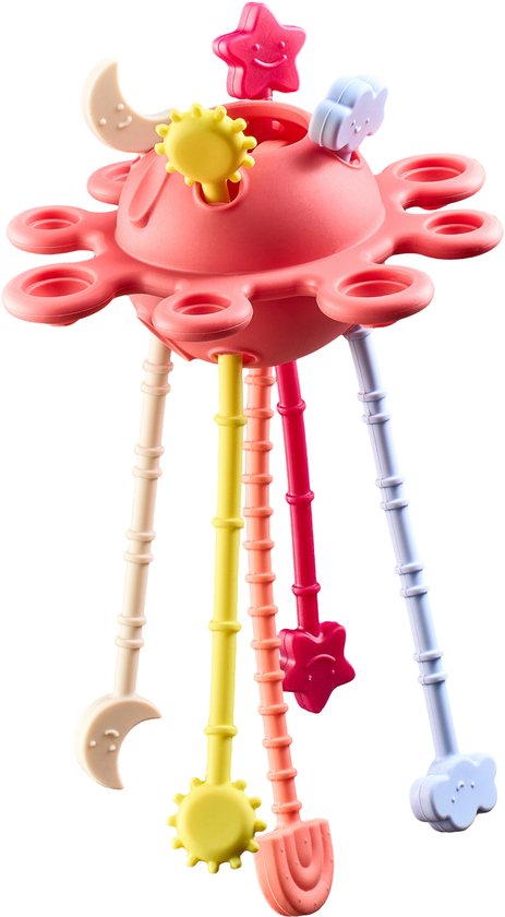 NOOVI® Sensorisch Baby Speelgoed UFO Montessori - Educatief Kinderspeelgoed - Badspeelgoed - Bijtring - Kraamcadeau - Roze van Merkloos